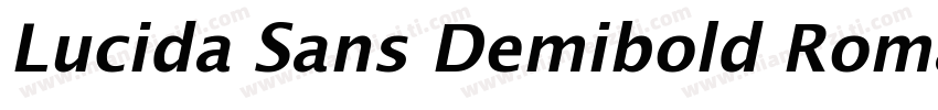 Lucida Sans Demibold Roman字体转换